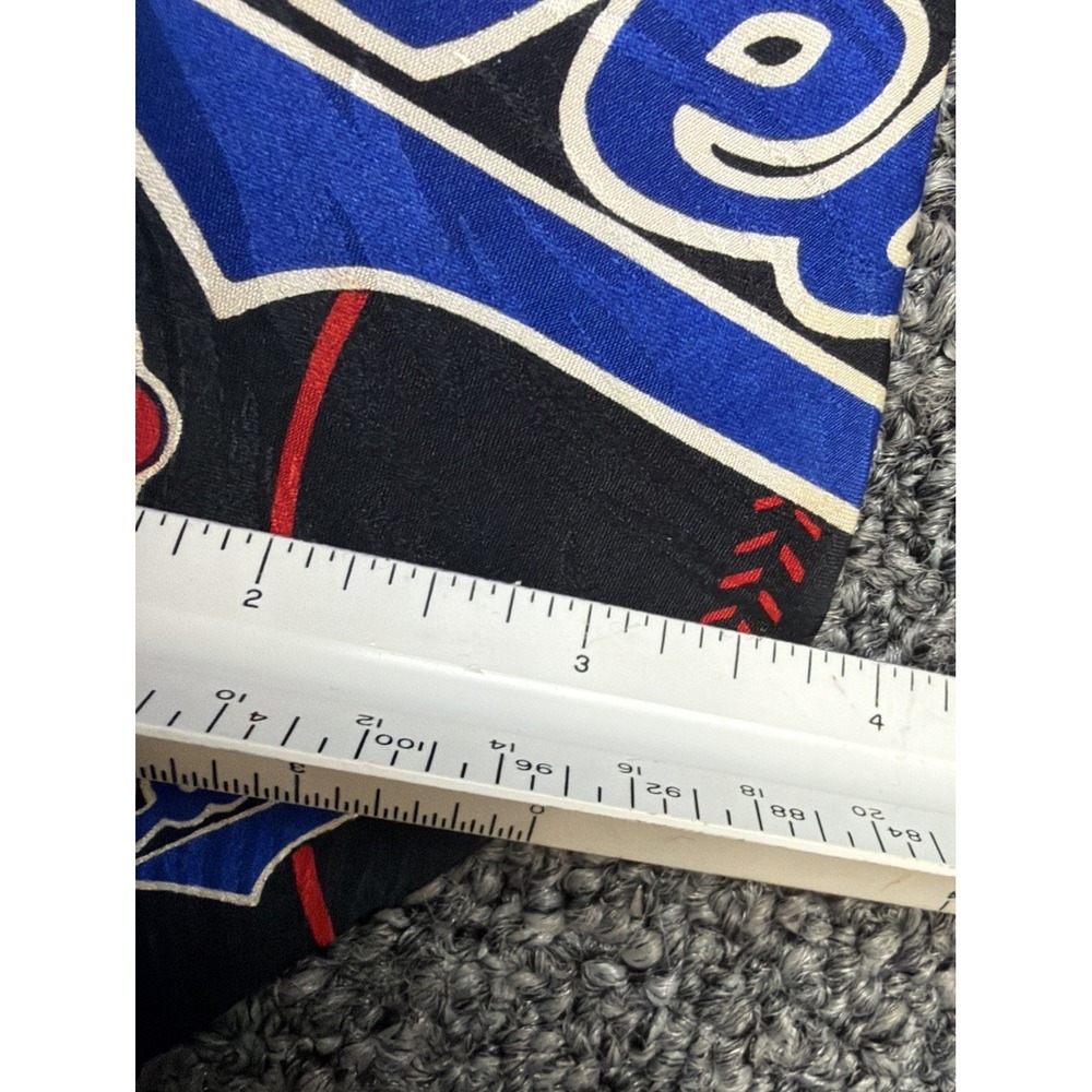 Cleveland Indians tie Vintage 90s Ralph Marlin MLB Silk Necktie Chief Wahoo - Picture 5 of 5